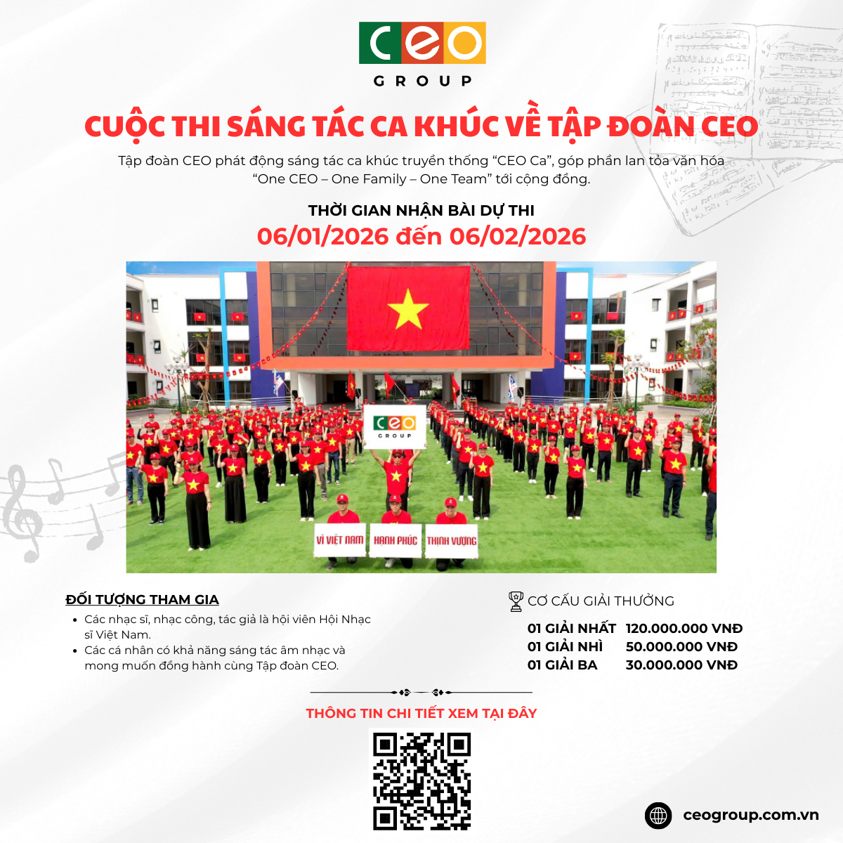 Tập đoàn CEO phát động sáng tác ca khúc “CEO ca”, lan toả văn hóa One CEO – One Family – One Team - Tập đoàn CEO